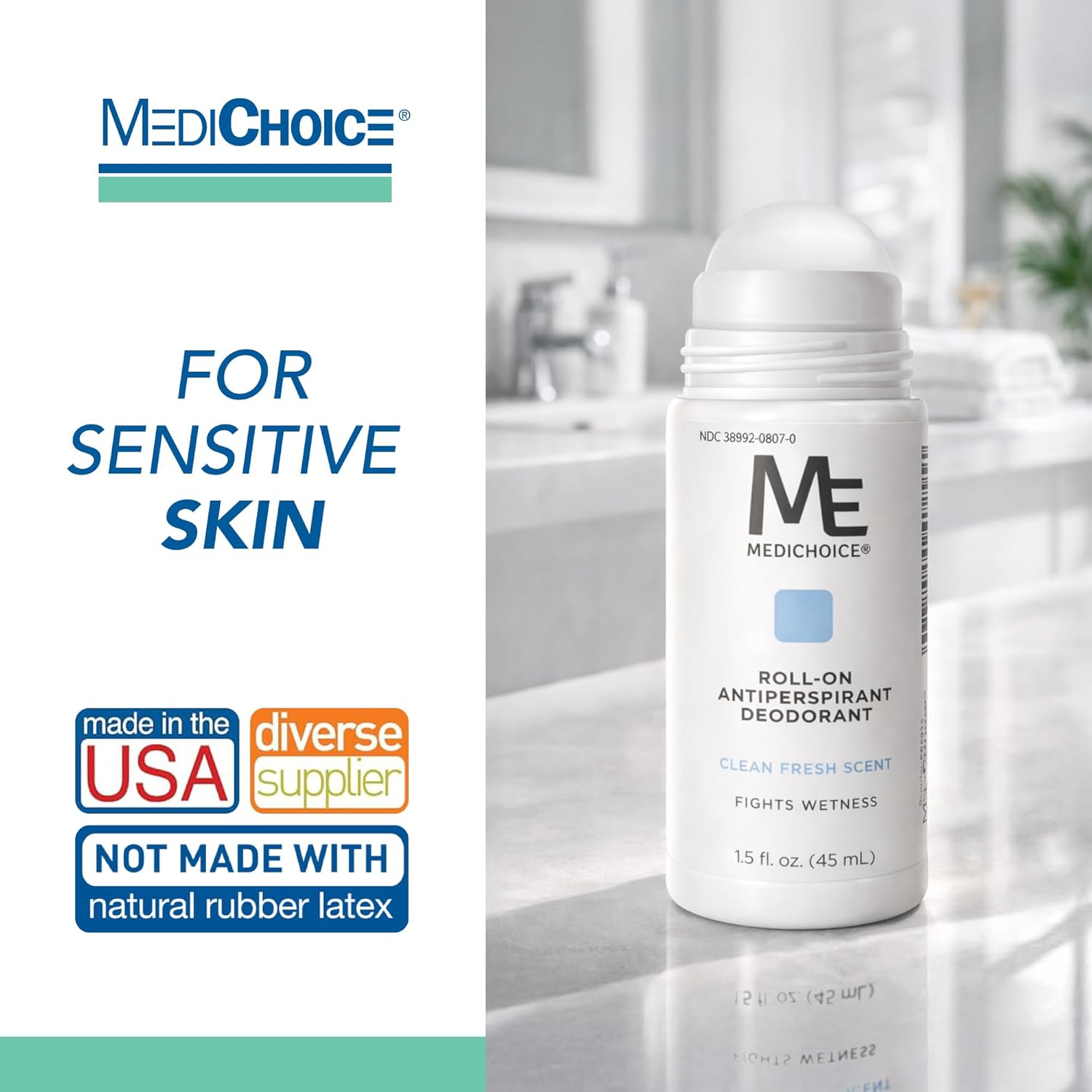 ME MediChoice Roll-On Antiperspirant Deodorant (PC5015)