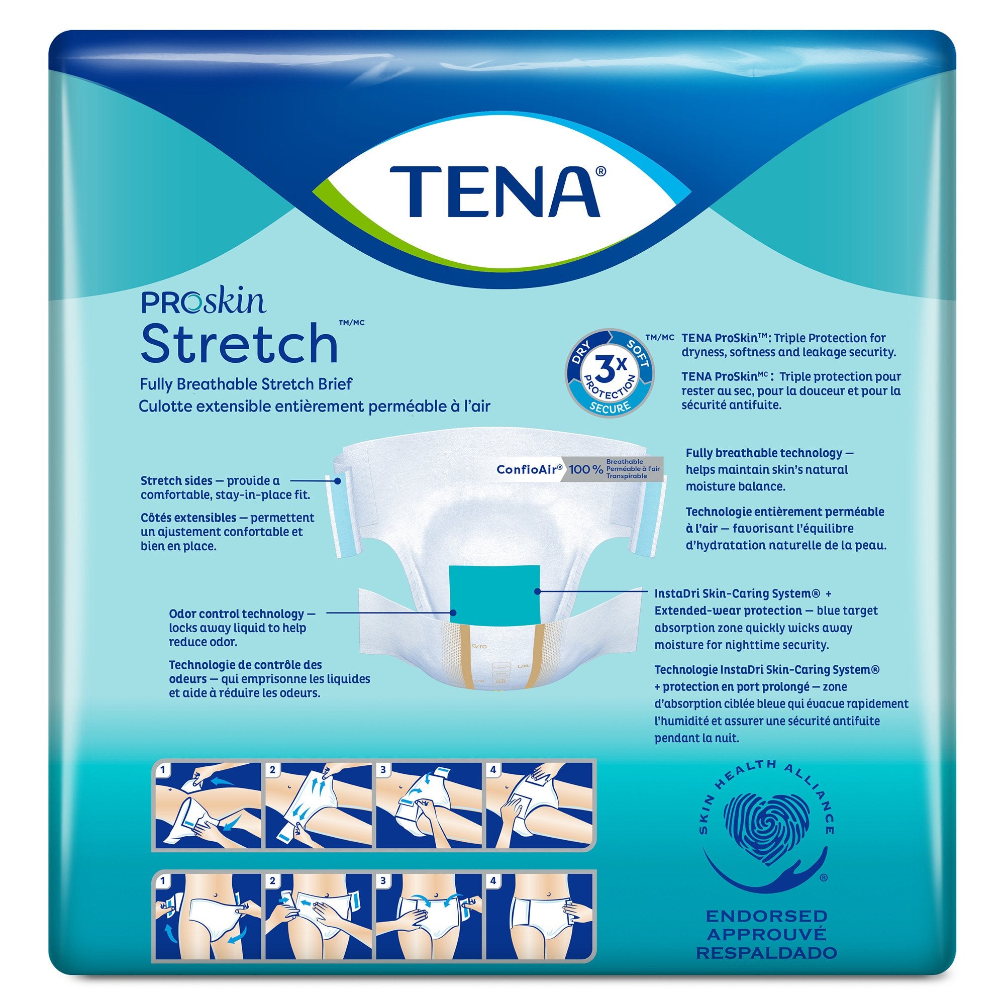 TENA ProSkin Incontinence Stretch Brief ™ Ultra  Unisex Disposable Heavy Absorbency