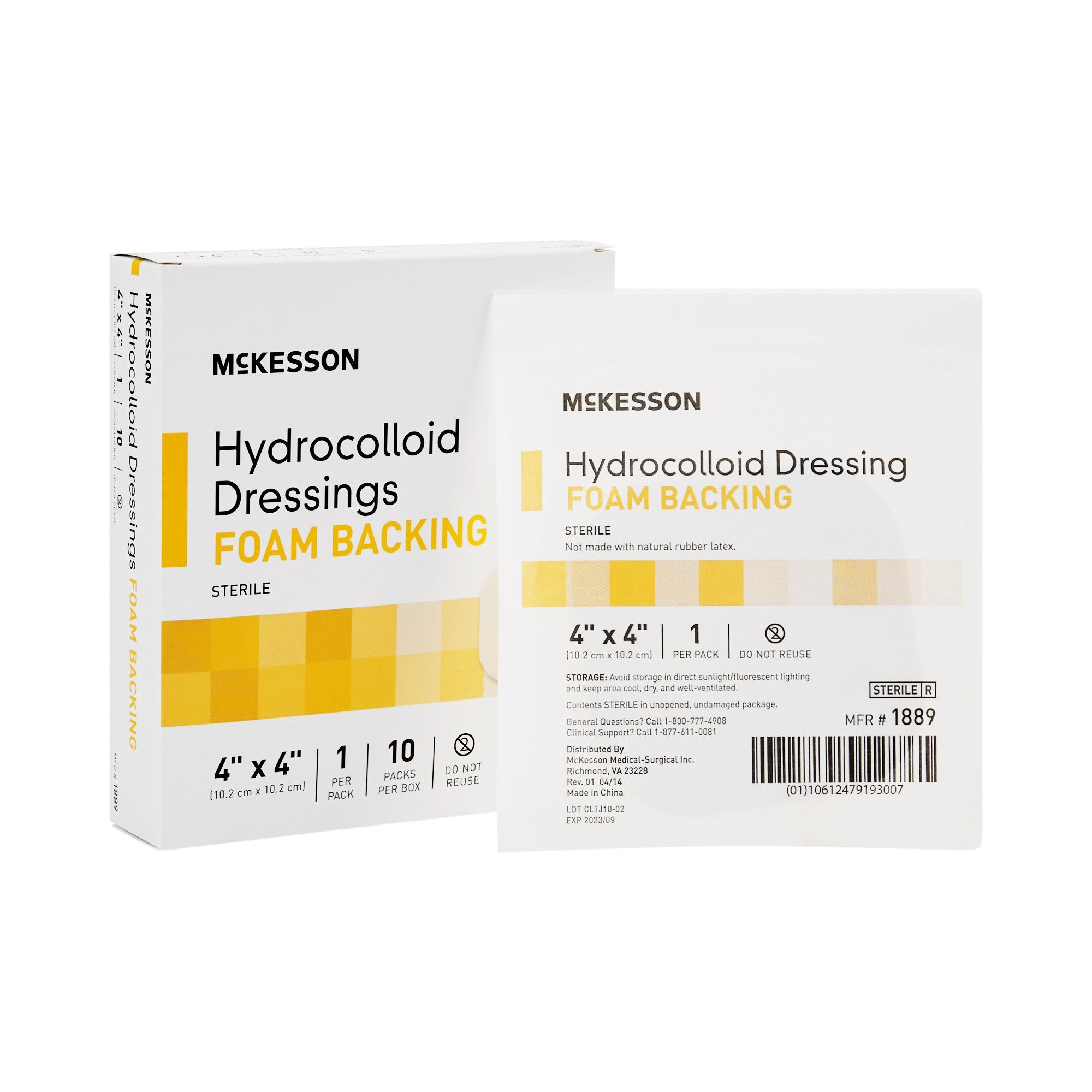 Hydrocolloid Dressing with Foam Back, Sterile, by Mckesson Medical