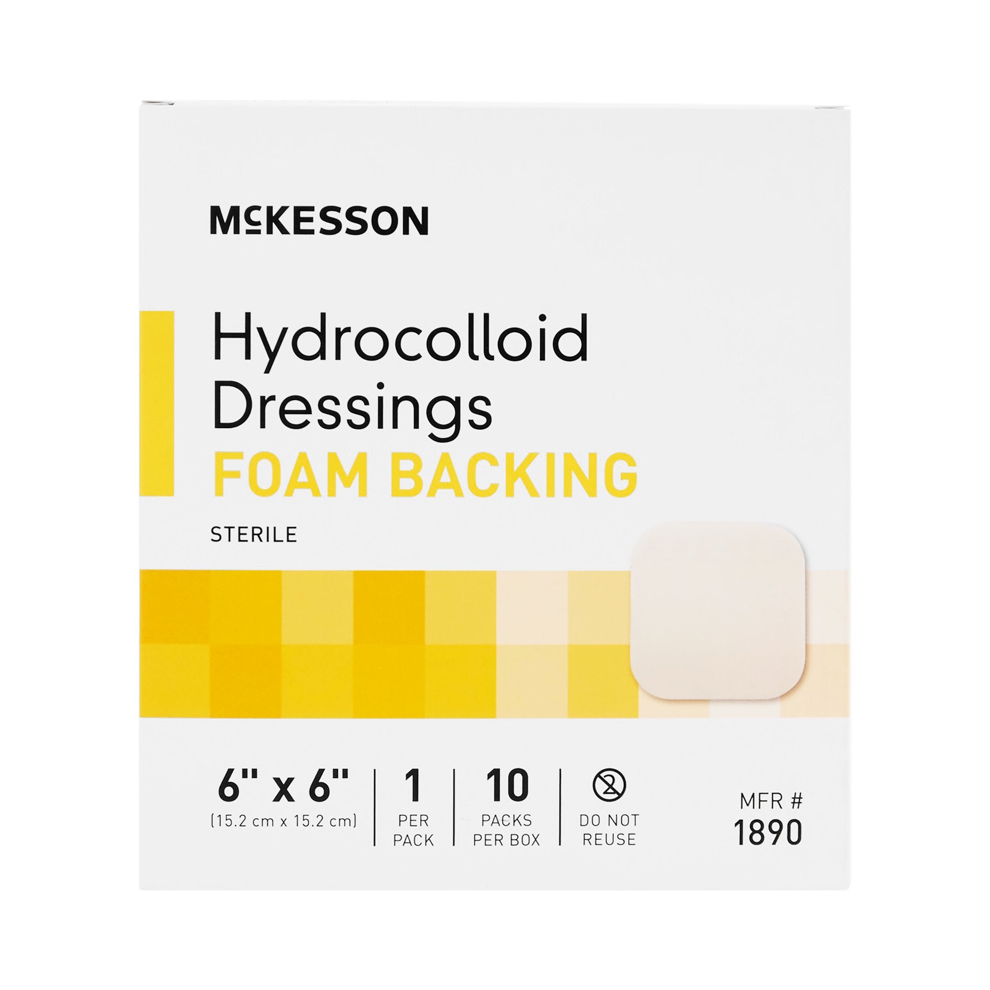 Hydrocolloid Dressing with Foam Back, Sterile, by Mckesson Medical
