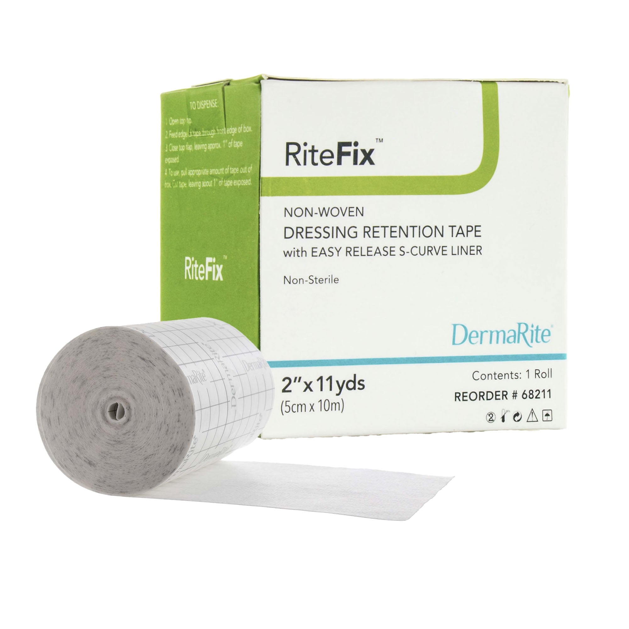 Water Resistant Dressing Retention Tape with Liner RiteFix™ White