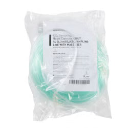 ETCO2 Nasal Cannula McKesson Adult Curved Pronged Tubing Low Flow Rate
