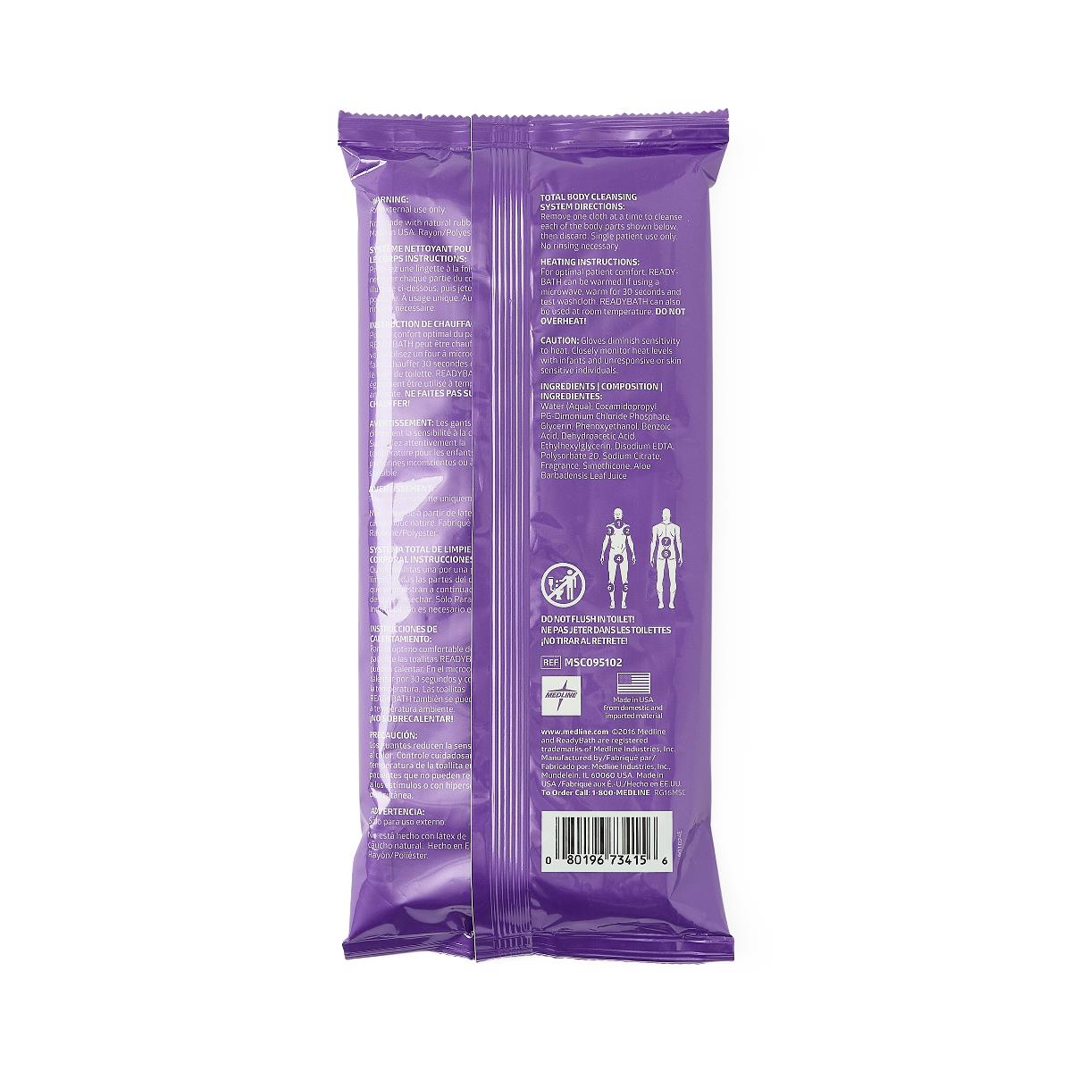 ReadyBath LUXE Total Body Cleansing Heavyweight Washcloths 8-PK