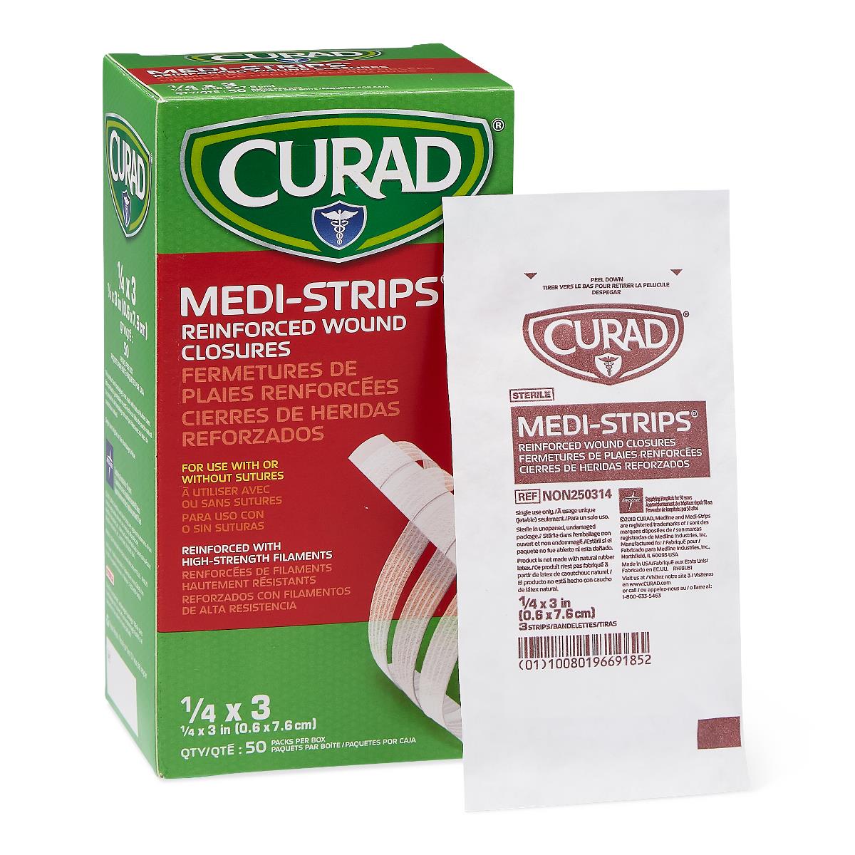 Strip Closure Wound Medi-Strip 1/4X3 INCH