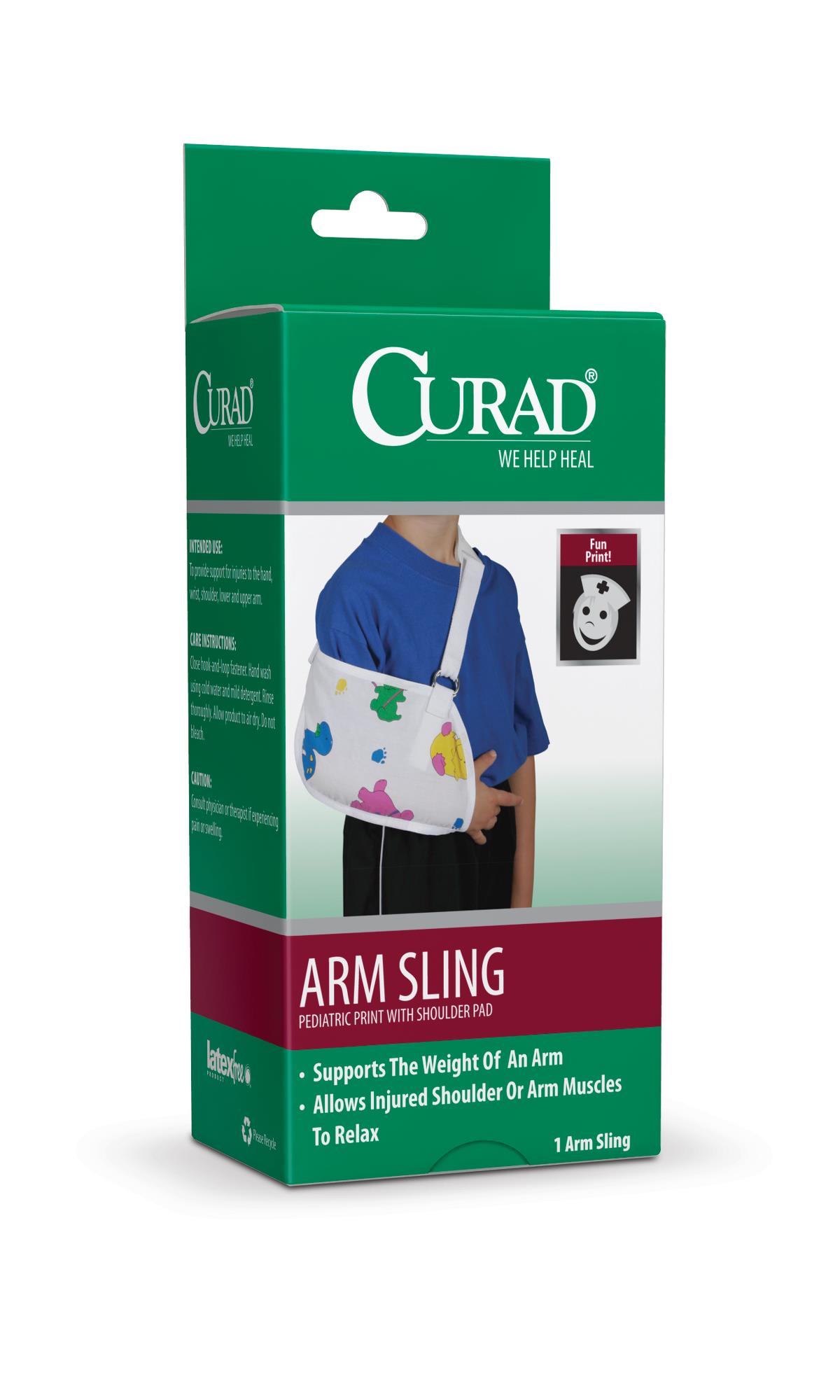 Medline Curad Pediatric Arm Slings, Pediatric Print, Child (ORT11400S)