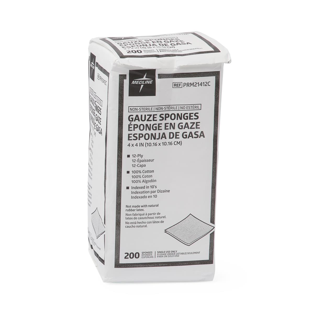 Medline Woven Non-Sterile Gauze Sponges 12PLY 4x4 inch