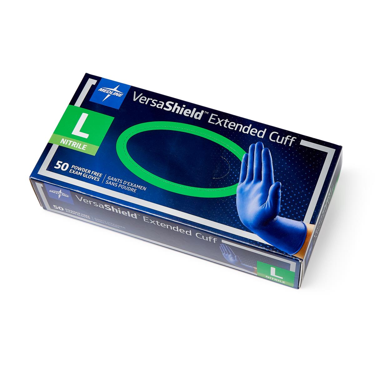 VersaShield Extended Cuff Powder-Free Nitrile Exam Gloves  500/CASE (VS711)
