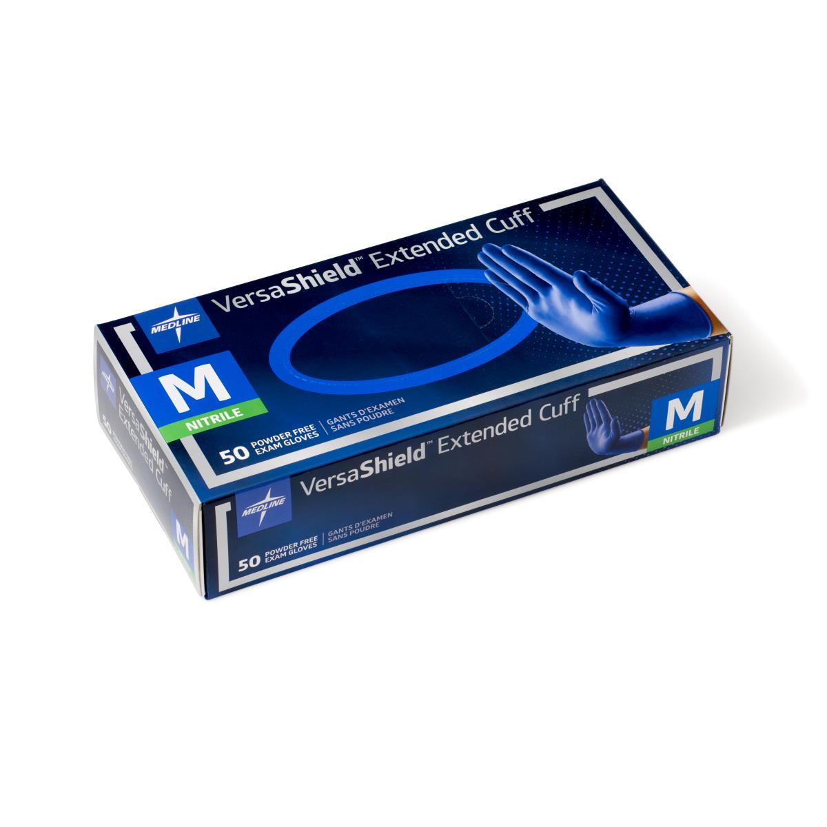 VersaShield Extended Cuff Powder-Free Nitrile Exam Gloves  500/CASE (VS711)