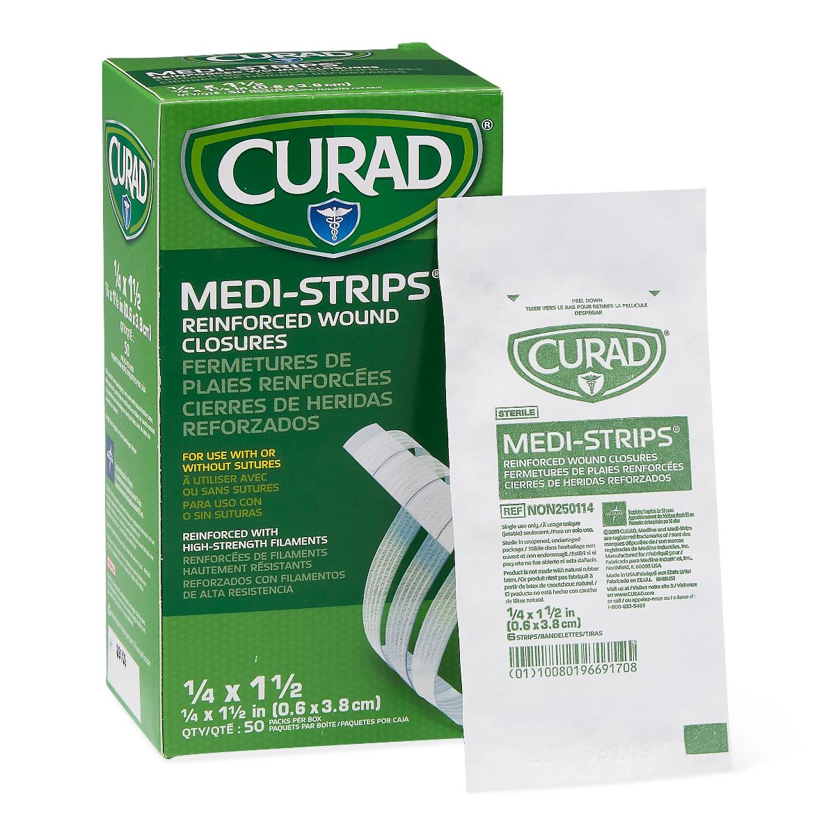 Medi-Strip Reinforced Wound Closures 1/4 X 1.5 INCH