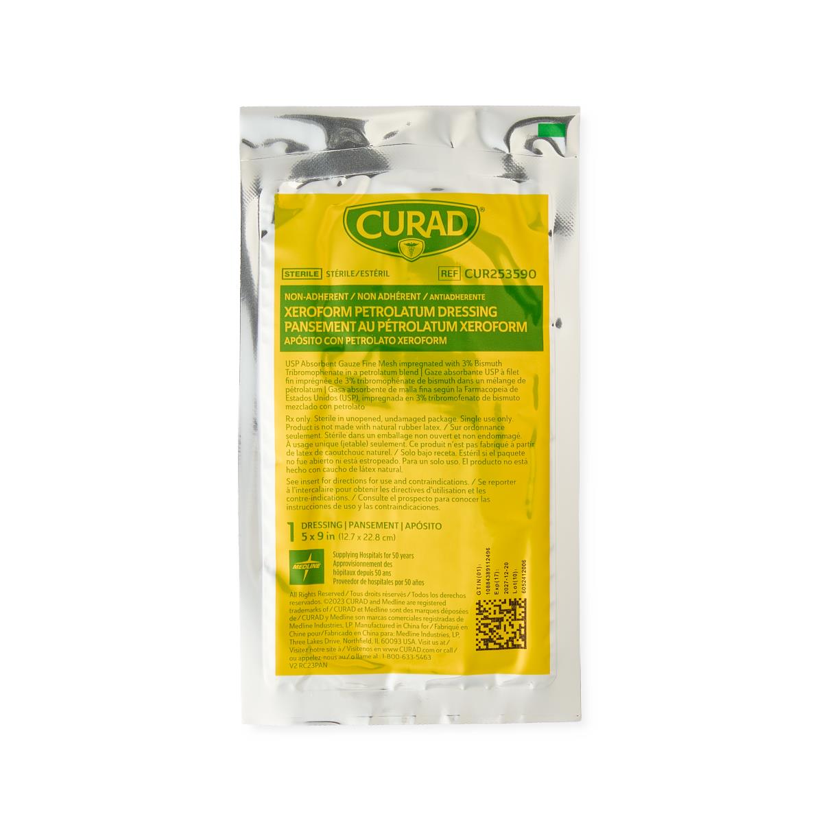 Medline Curad Sterile Xeroform Gauze (CUR253590Z) - Medical Supply