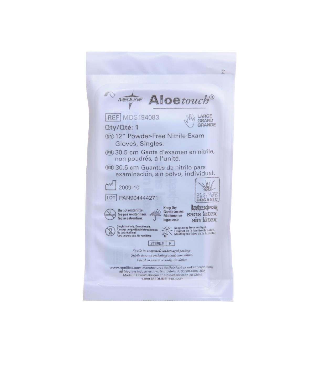 AloeTouch Sterile 12" Powder-Free Nitrile Exam Gloves