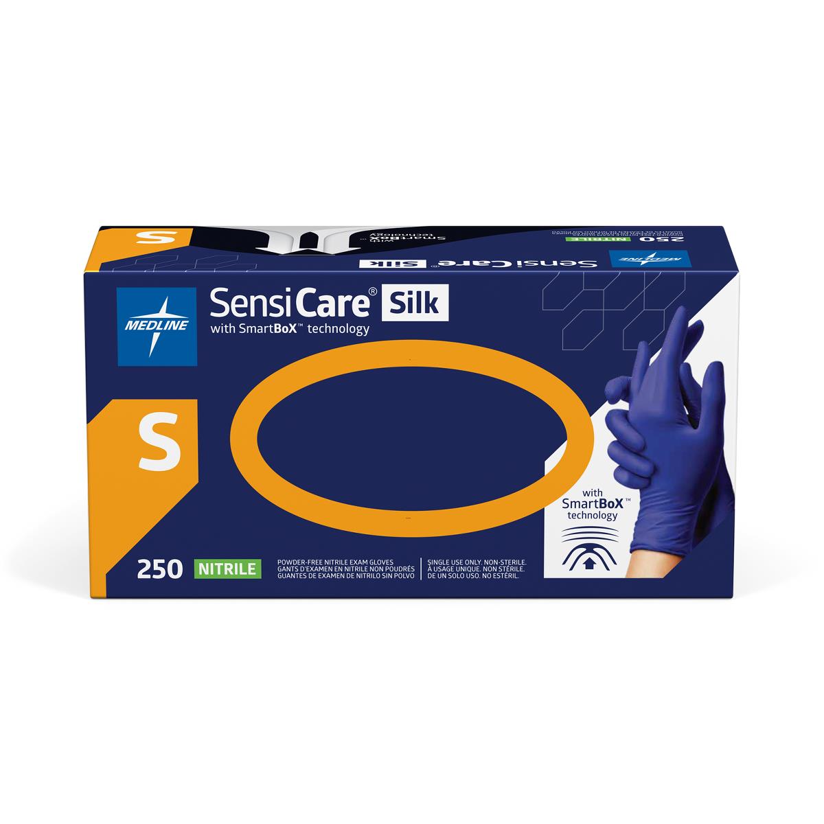 SensiCare Silk Nitrile Exam Gloves with SmartBoX Technology