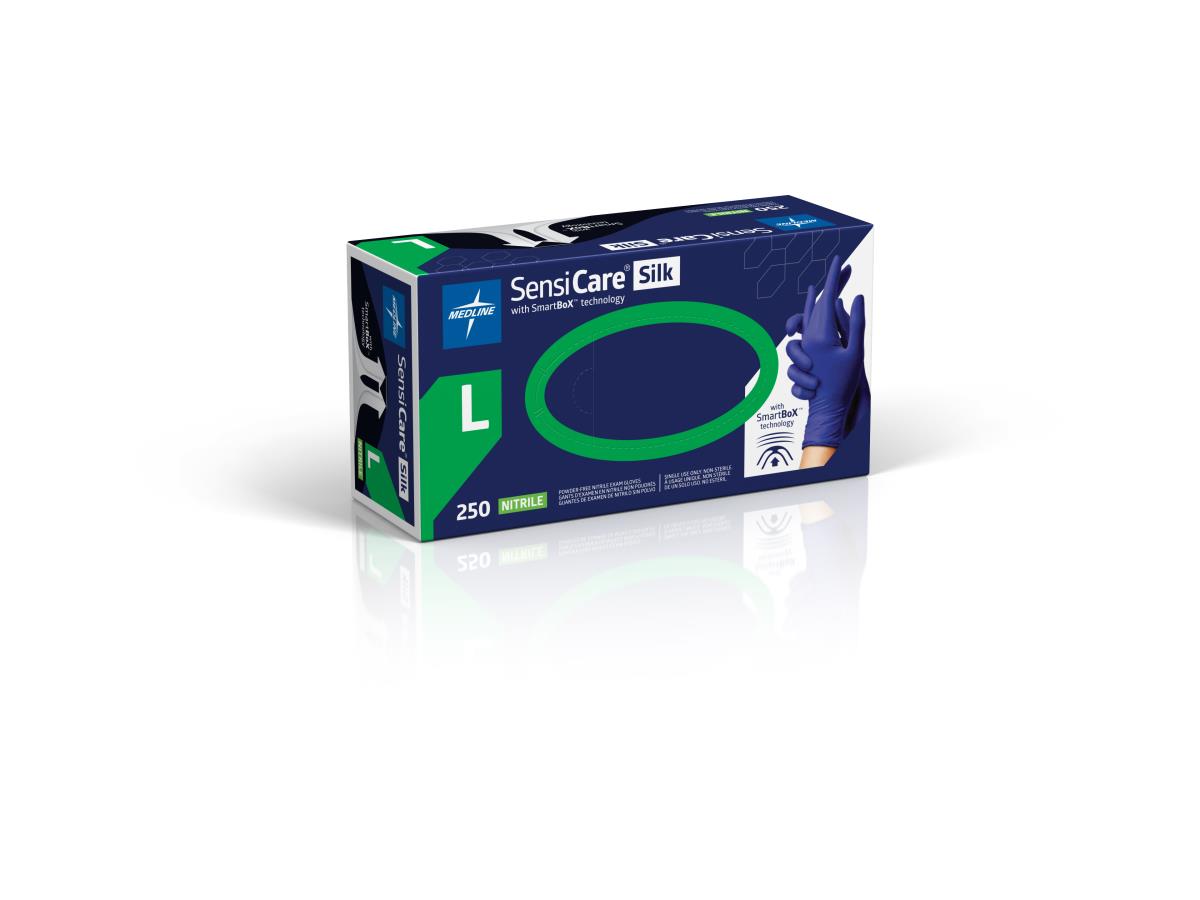 SensiCare Silk Nitrile Exam Gloves with SmartBoX Technology