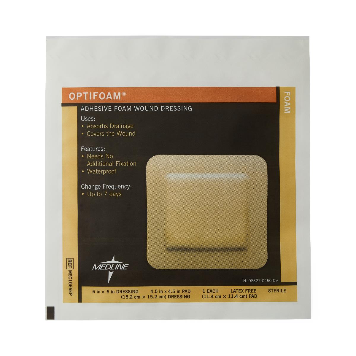 Medline Optifoam Adhesive Dressing 6x6 