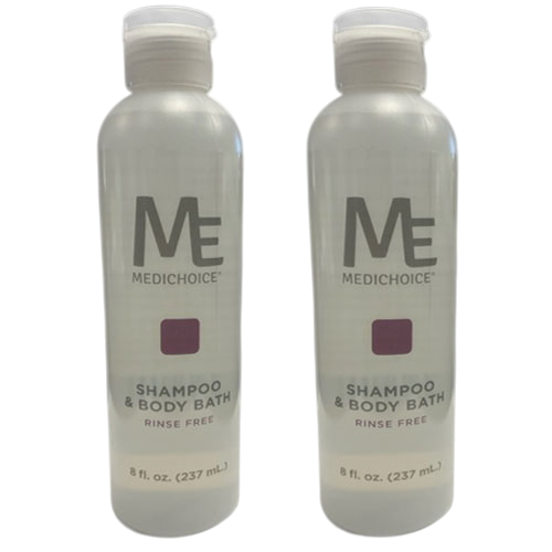 ME MediChoice No-Rinse Shampoo and Body Bath 8 oz (PC9080) 2 PACK