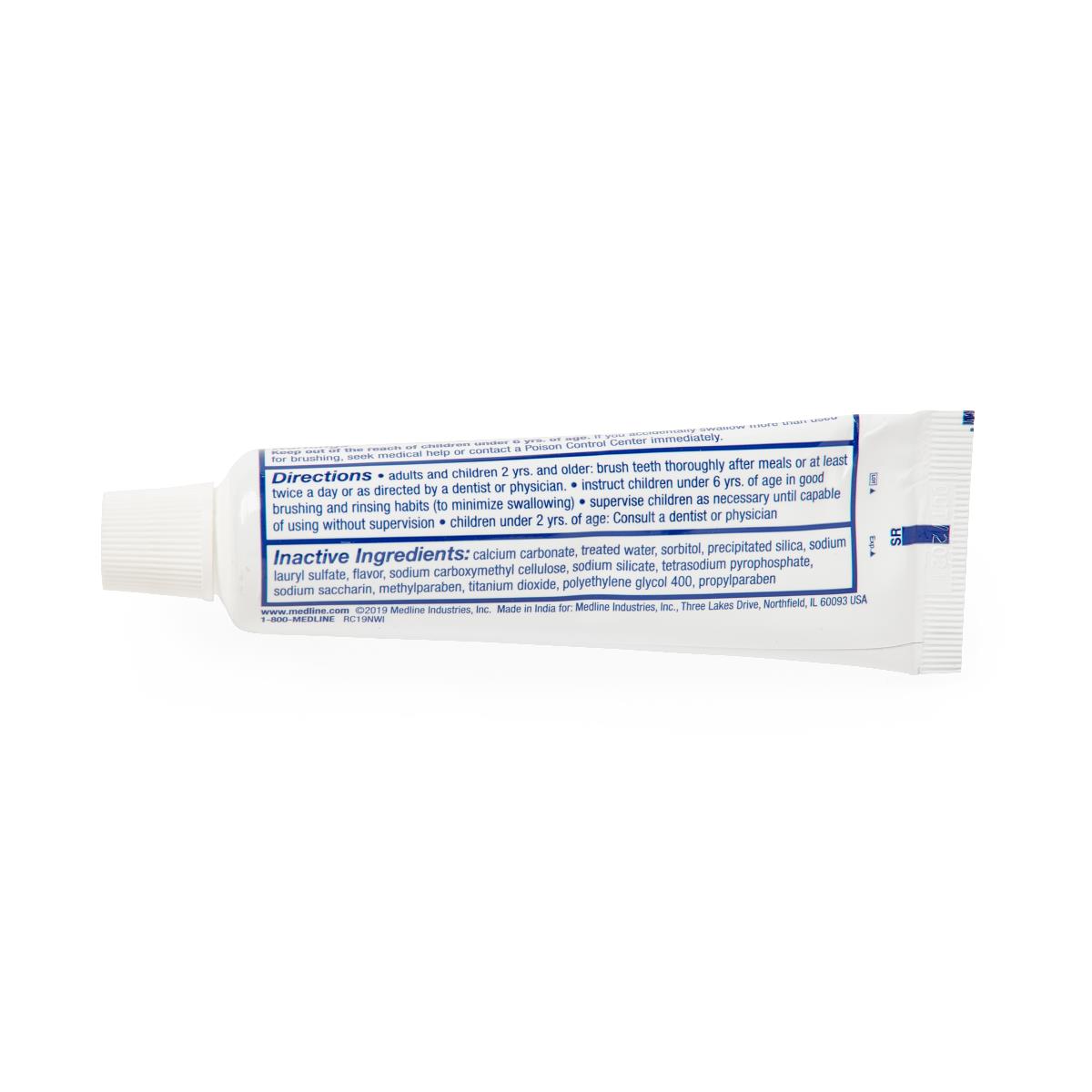 Medline Sparkle Fresh Toothpaste 2.75oz, (NONTP275I) 3PACK/FREE SHIPPING