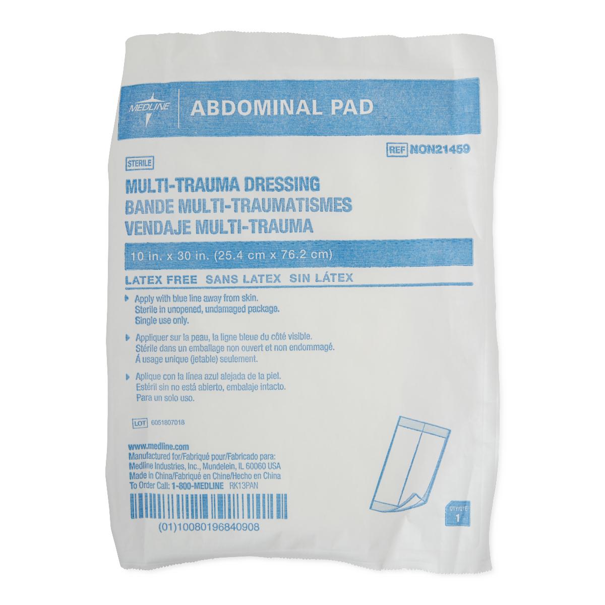 Pad Abdominal 10X30 Multi-Trauma Sterile