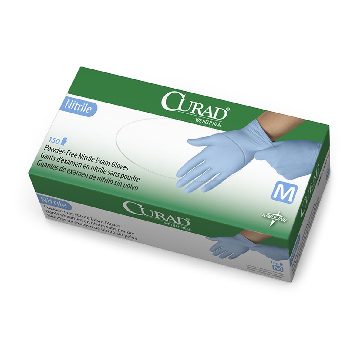 CURAD Powder-Free Textured Nitrile Exam Gloves