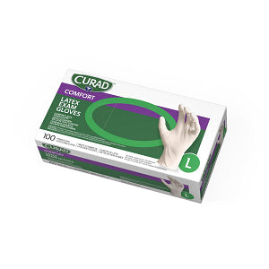 CURAD Powder-Free Textured Latex Exam Gloves