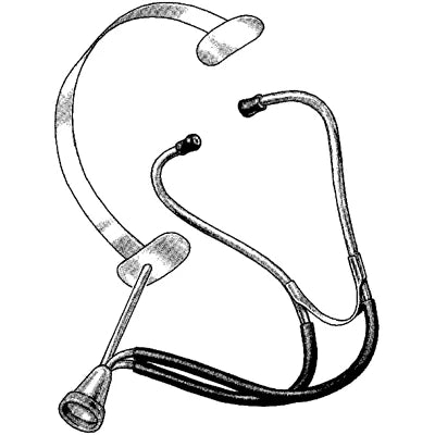 DeLee-Hillis Obstetrical Stethoscope With Metal Headband and Rigid Arm (Chrome Plated) (06-1301)