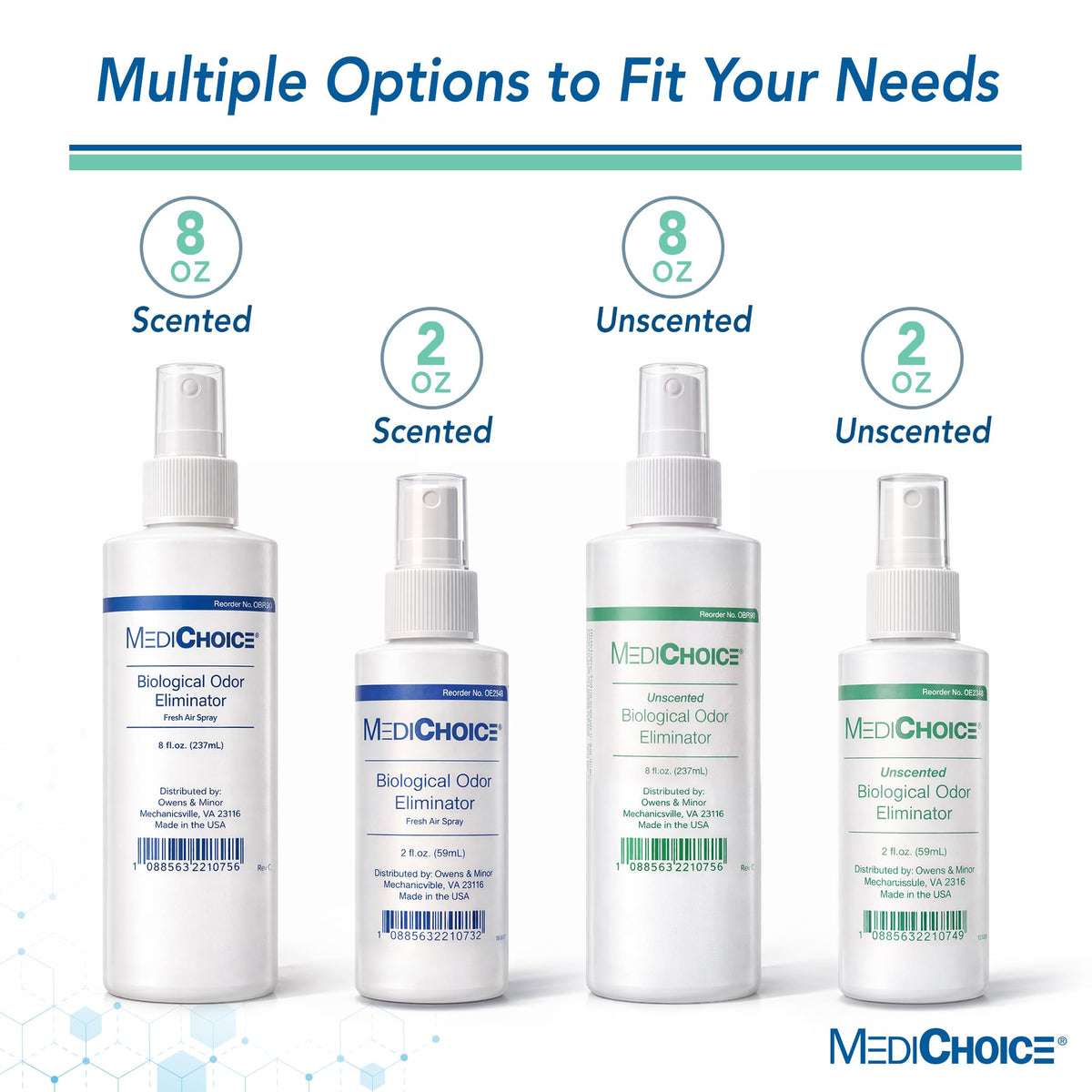 MediChoice Biological Odor Eliminators Scented 2 oz Spray