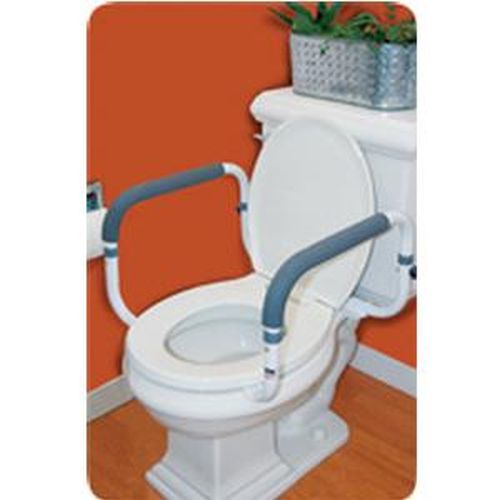 Toilet Support Rail with Easy-To-Clean Cushioned Grips