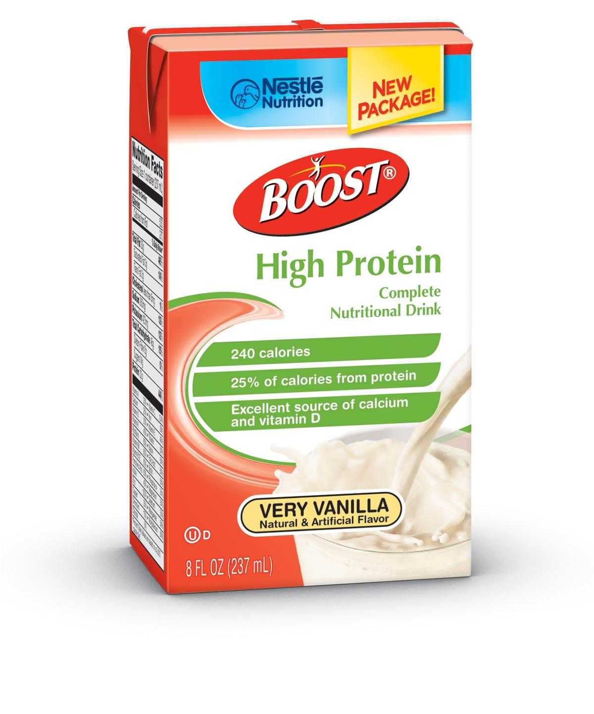 Boost® High Protein Very Vanilla Flavor 8 oz. Bottle Ready to Use