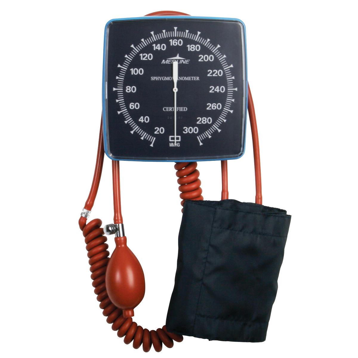 Non-Latex Wall Mount Aneroid Blood Pressure Monitor with Adult Cuff