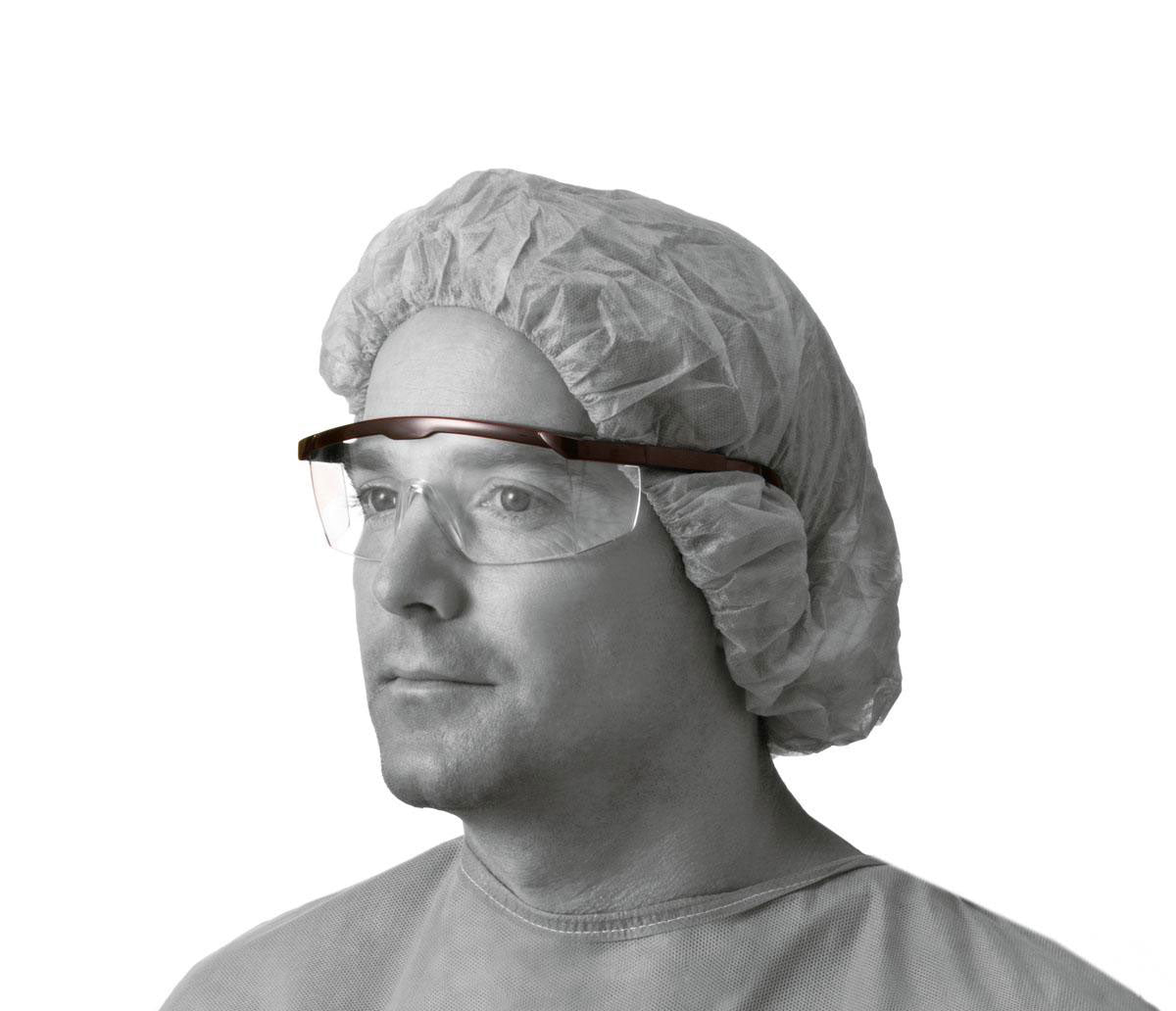 Glasses Safety Clear Black Strip (12/BX)