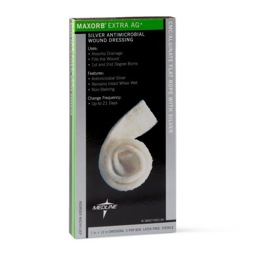 maxorb silver alginate dressing Amazon.com: Medline Maxorb II Alginate Dressings, 1-Inch x 12-Inch Rope, Absorption, Vertical Wicking, Up to 7-Day Wear, Box of 10 Each : Industrial & Scientific