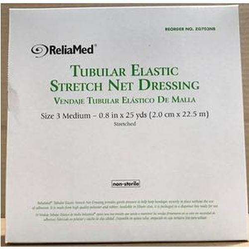 Tubular Elastic Net Dressing, Size 3, 5"-6", .8" flat measurement, Medium by Reliamed