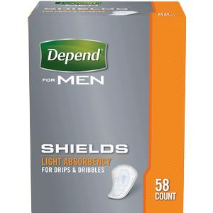 Depend® Shields For Men, Adheres Inside the Underwear, Ultra-thin and Absorbent