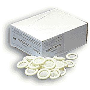 Finger Cots Tissue Thin White Latex Smooth Finish