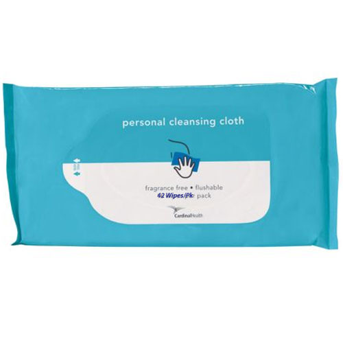 Cardinal Health™ Personal Cleansing Cloth, Unscented, Flushable (AWUF42)
