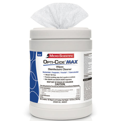 Opti-Cide® MAX Disinfectant Wipes  effectively kills Microorganisms
