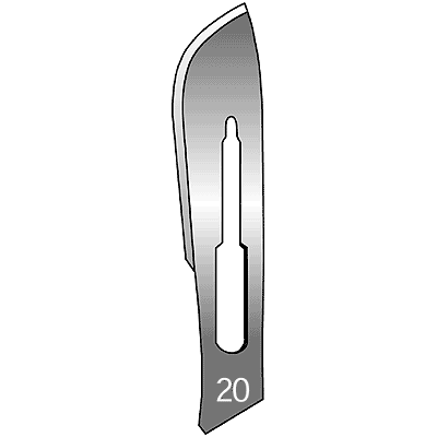 Disposable Carbon Steel Surgical Blades #20 - 06-3020