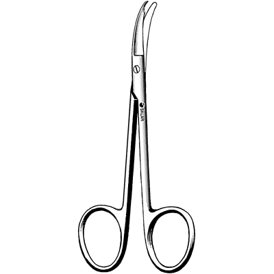 Sklarlite Shortbent Suture Scissors 3 1-2" - 23-1191