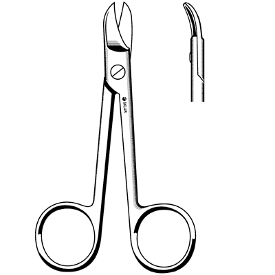Crown Scissors Curved Serrated - 44-134