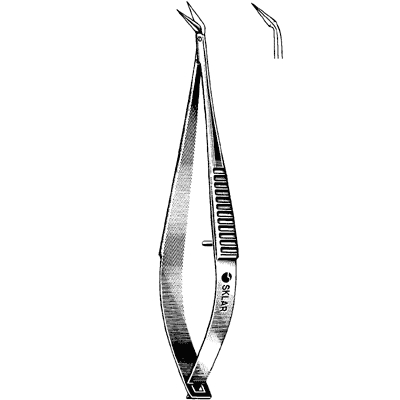 Vannas Scissors Angled On Flat Delicate - 64-1955