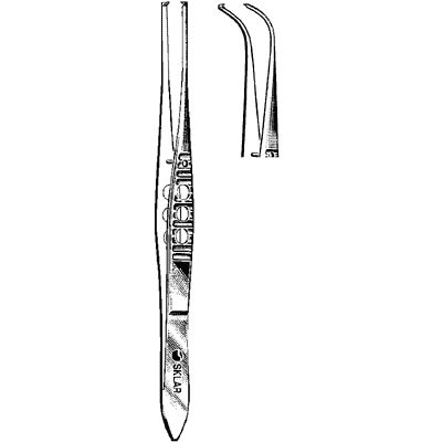 Sklar LiteGrip (Fenestrated Handle) Iris Forceps 4" - 66-3742