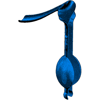 Sklar Blue Steiner-Auvard Weighted Vaginal Speculum 5 1-2" x 1 1-4" - 91-5140