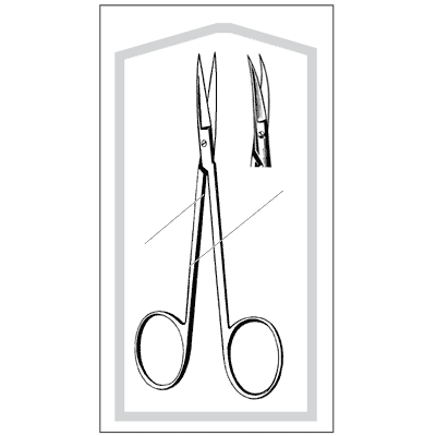 Econo Sterile Iris Scissors 4 1-2" - 96-2506