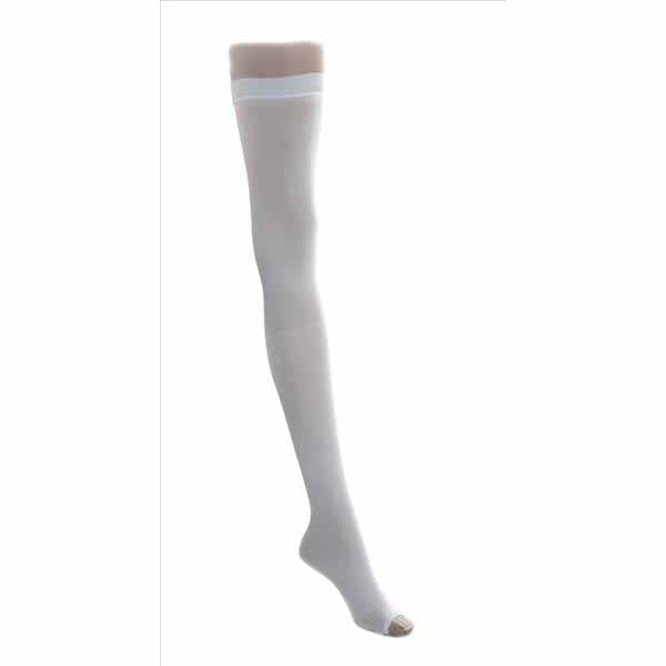 Anti-Embolism Stockings, White, X-Large, Long, Thigh Length