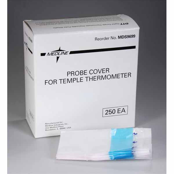 Medline MDS9698 Temple Thermometers Probe Cover (MDS9699) (250/BX)