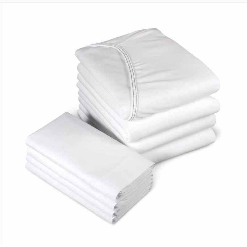 Medline Soft-Fit Knitted Contour Sheets, White (MDT218560DZ)
