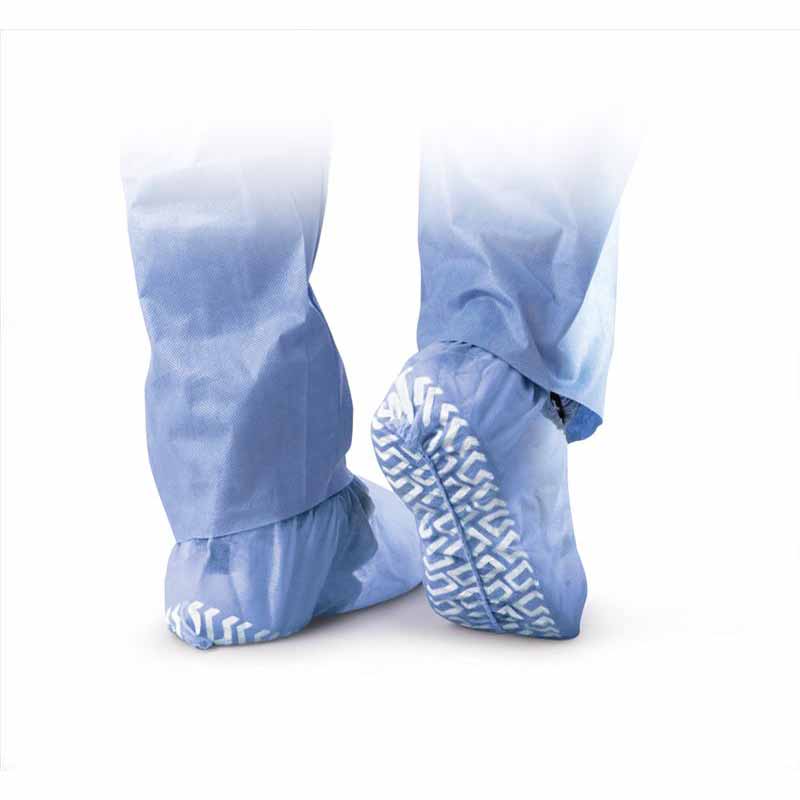 Medline Non-Skid Spunbond Shoe Covers, Blue, X-Large (NON28759)