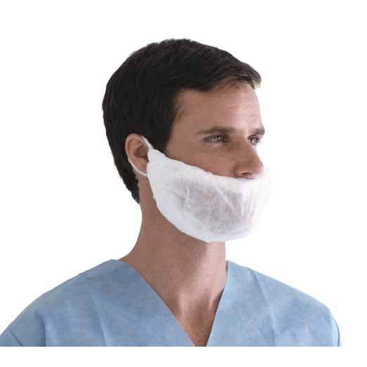Medline Head and Beard Covers, White, One Size Fits Most (NONSH400)