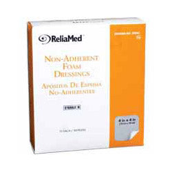 Foam Dressing with Film Backing, Sterile, 4" x 4" by Reliamed