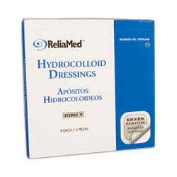 Hydrocolloid Dressing with Beveled Edge, Sterile, 6" x 6" by Reliamed