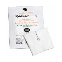 Tracheostomy Drainage Sponges, 2" x 2", Sterile 2's by Reliamed